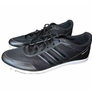 Adidas Mens Distancestar Shoes Black Track Field Racing Training Size 10 EUC